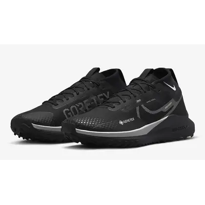 Nike React Pegasus Trail 4 GORE-TEX Black Silver DJ7926-001 Side