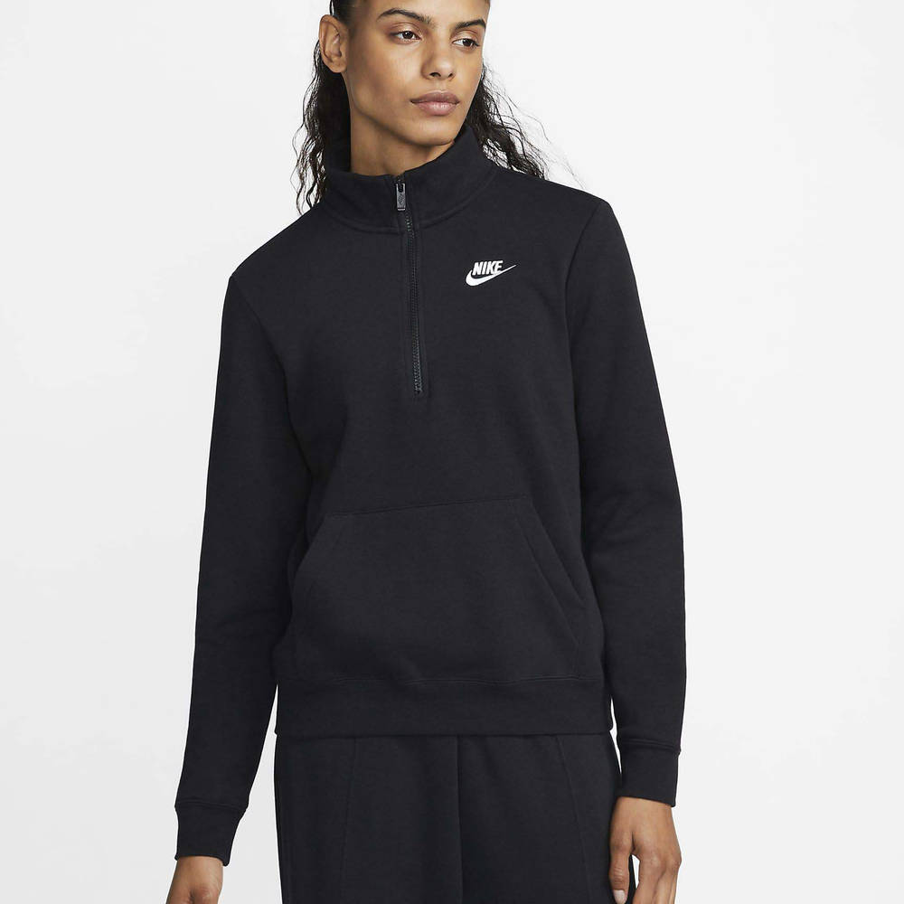 Nike Sportswear Club Fleece 1/2-Zip Sweatshirt - Black | The Sole Supplier