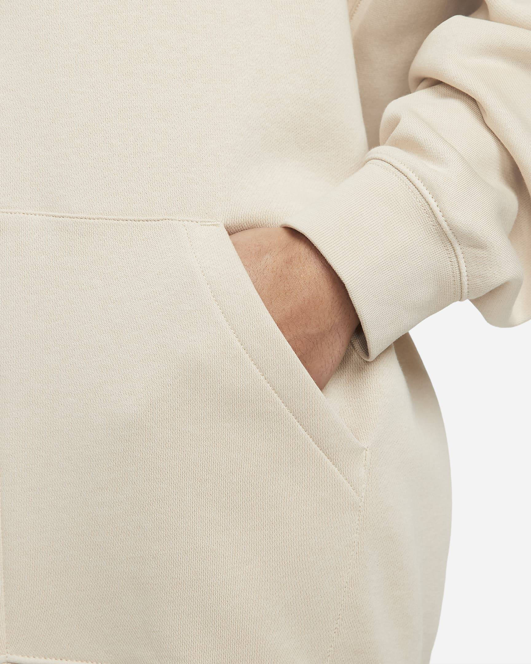 nike trend fleece oversized hoodie in cream