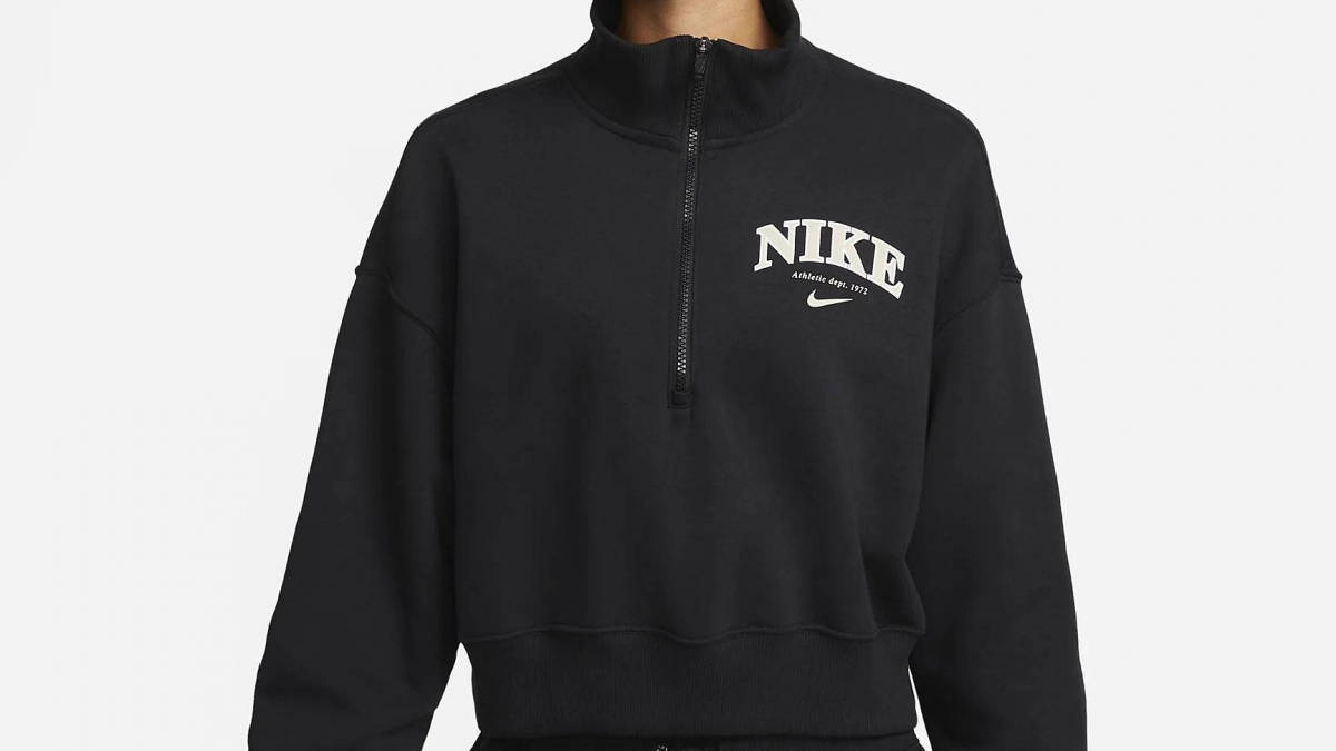 Nike Sportswear Phoenix Fleece Oversized 1/2-Zip Crop Sweatshirt ...