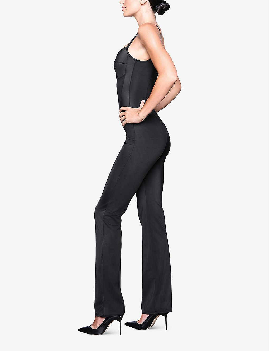 SKIMS Glam Panelled Bodice Stretch Woven Jumpsuit, Where To Buy, R04044763