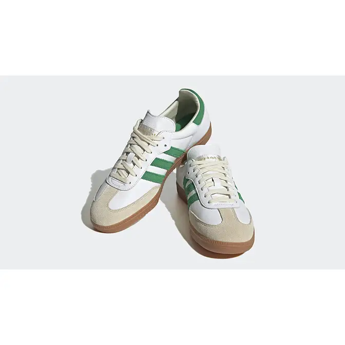 Adidas samba best sale white and green