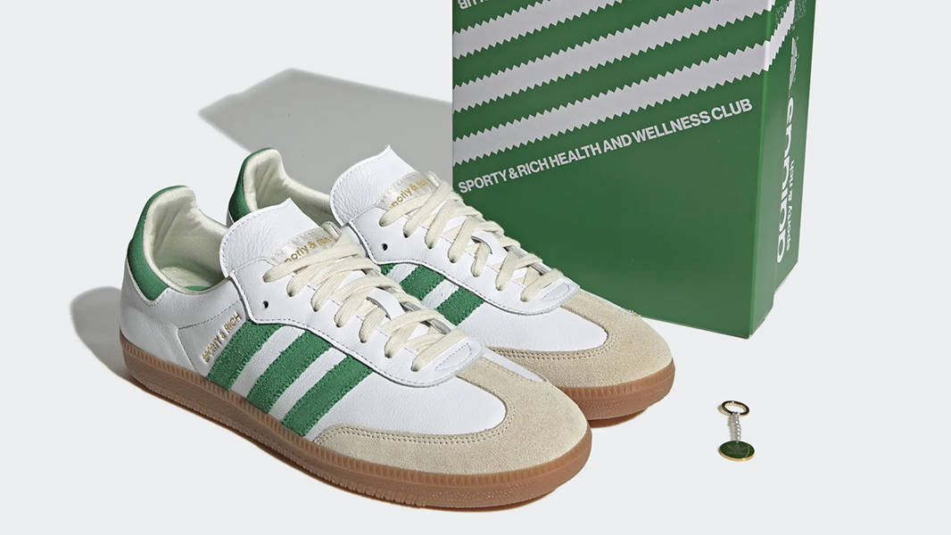 Sporty & Rich x adidas Samba OG White Green