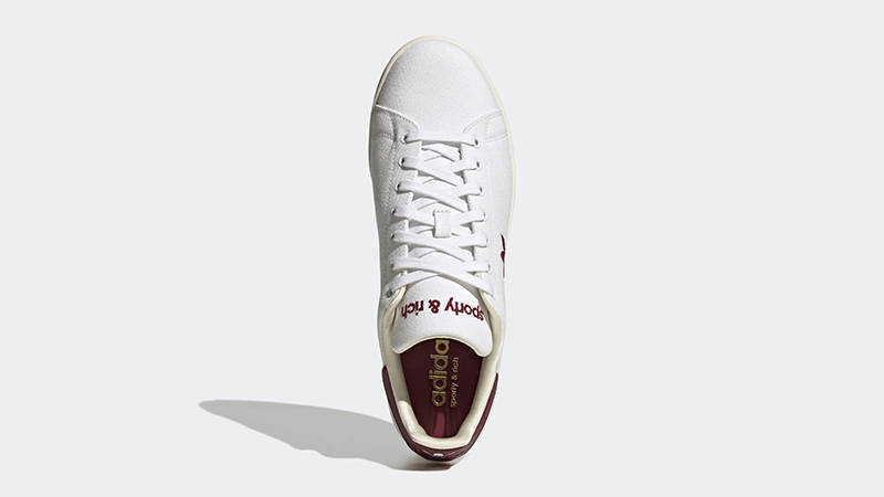 【Adidas x Sporty & Rich】 Stan Smith Cloud White C.Burgundy Sporty & Rich x adidas Stan Smith White Burgundy | Where To