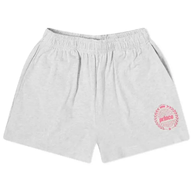Sporty _ Rich x Prince Disco Short Heather Grey Pink Feature