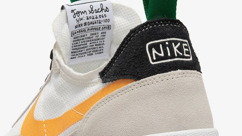Tom Sachs x NikeCraft General Purpose Shoe White Yellow Detail 3