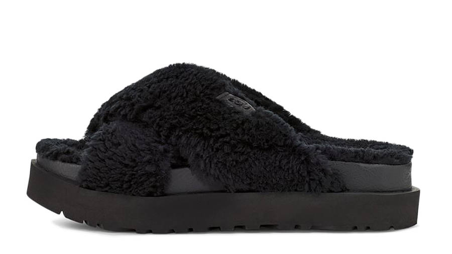 UGG Fuzz Sugar Cross Slide Black | Where To Buy | 1120860-BLK | The ...