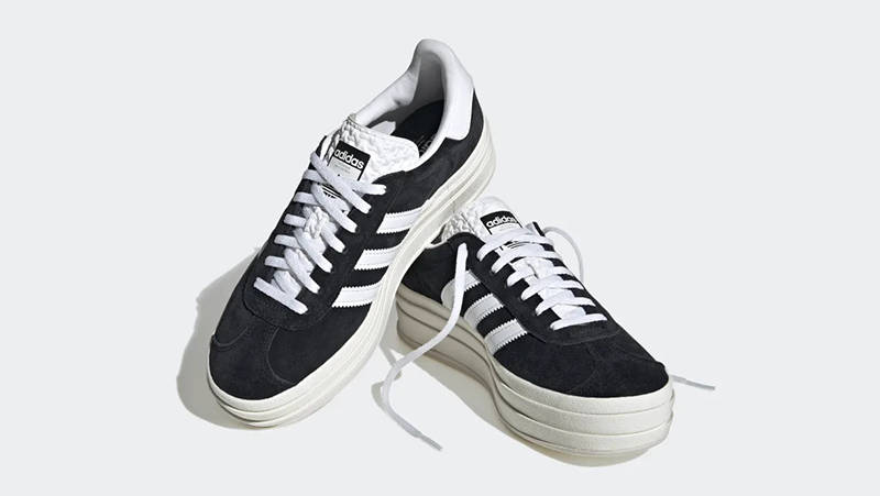 adidas Gazelle Bold Black White HQ6912 Front