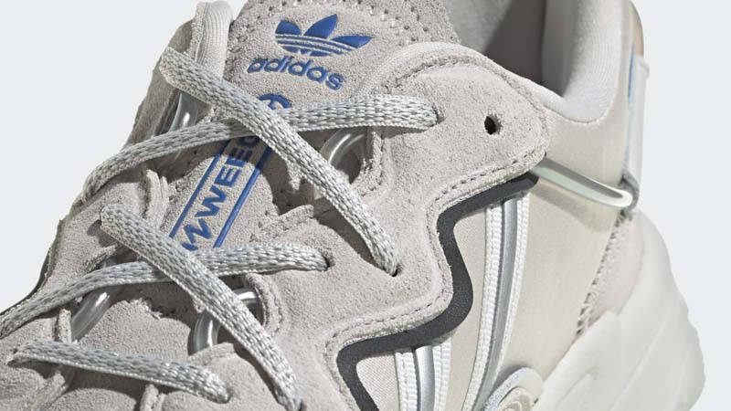 adidas Ozweego Grey Silver Metallic Closeup