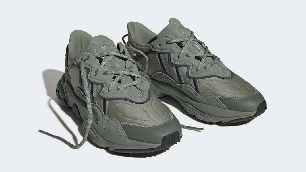 adidas Ozweego Silver Green Front