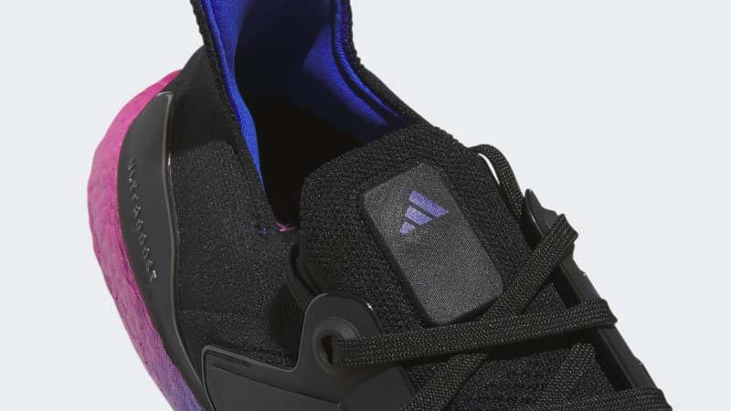 adidas Ultra Boost 22 Black Lucid Blue Closeup