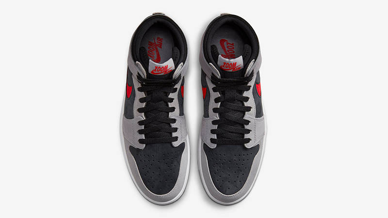 Air Jordan 1 High Zoom CMFT 2 Grey Fire Red DV1307-060 Top
