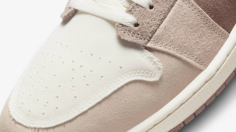 Air Jordan 1 Low Craft Inside Out Tan Brown DN1635-200 Detail