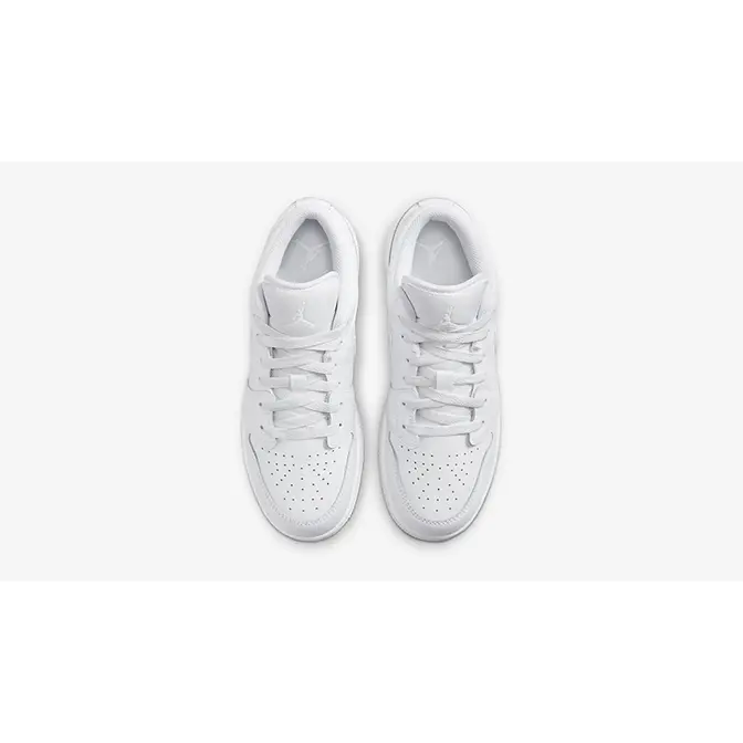 Air Jordan 1 Low GS Triple White | Where To Buy | 553560-136 | The Sole ...