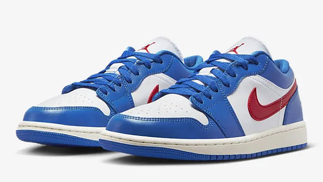 Blue red and store white air jordans