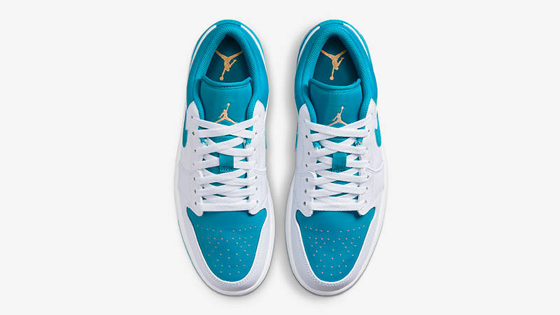Air Jordan 1 Low White Teal 553558-174 Top