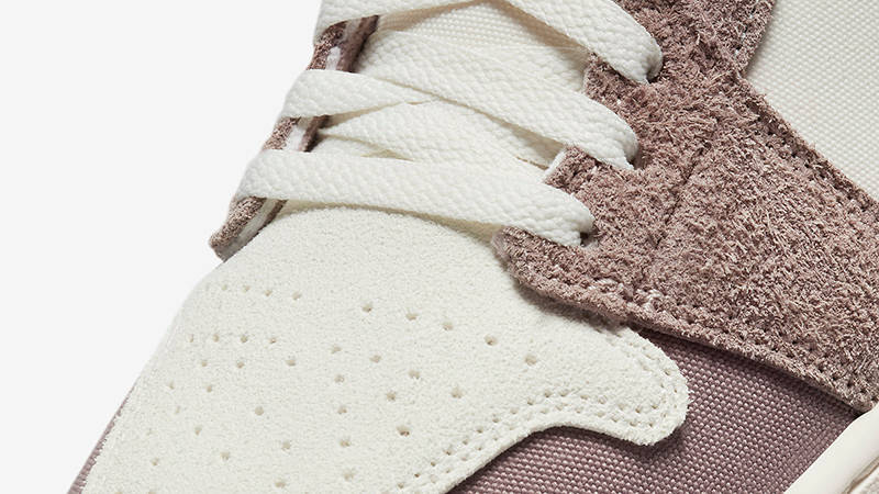 Air Jordan 1 Mid Craft Inside Out Tan Brown DM9652-102 Detail