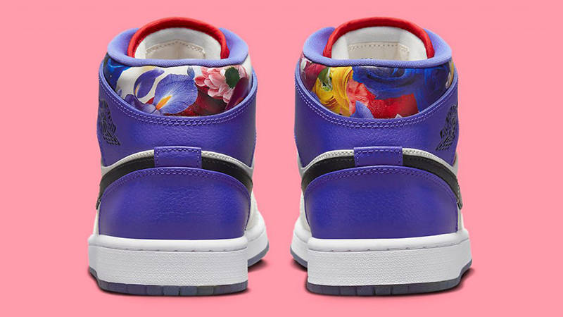 Air Jordan 1 Mid Flower Garden White Royal Back