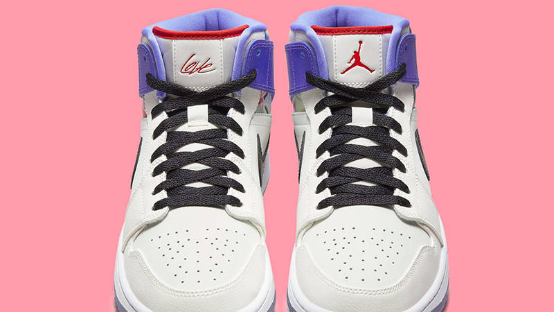 Air Jordan 1 Mid Flower Garden White Royal Detail 3