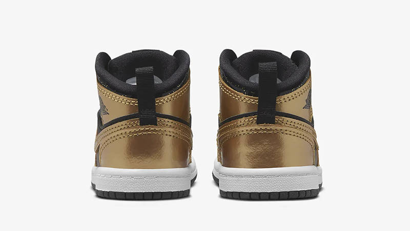 Air Jordan 1 Mid SE Toddler Glitter Black Gold DR6969-071 Back