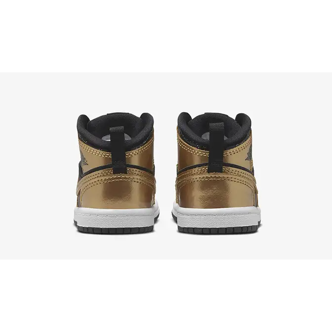 Air Jordan 1 Mid SE Toddler Glitter Black Gold Where To Buy DR6969 071 The Sole Supplier