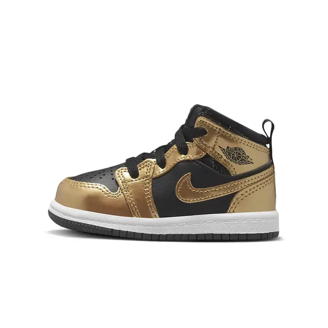 Black and gold hot sale jordans for toddlers