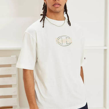 Champion UO Exclusive Overlay Embroidered T-Shirt