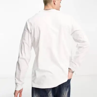 Dickies Aitkin Varsity Logo Long Sleeve T-shirt White Backside