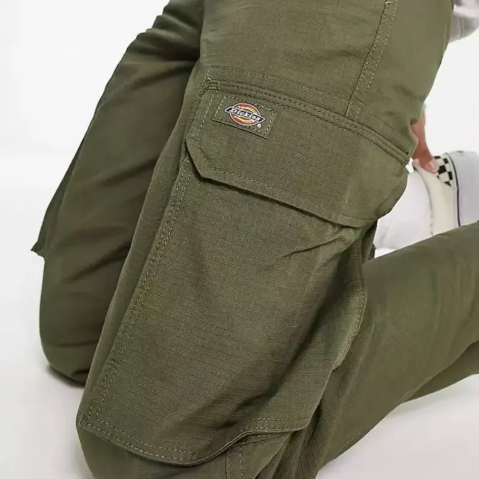 Craig Green lace-up detail track pants Trousers Joluvi Khaki Front Closeup