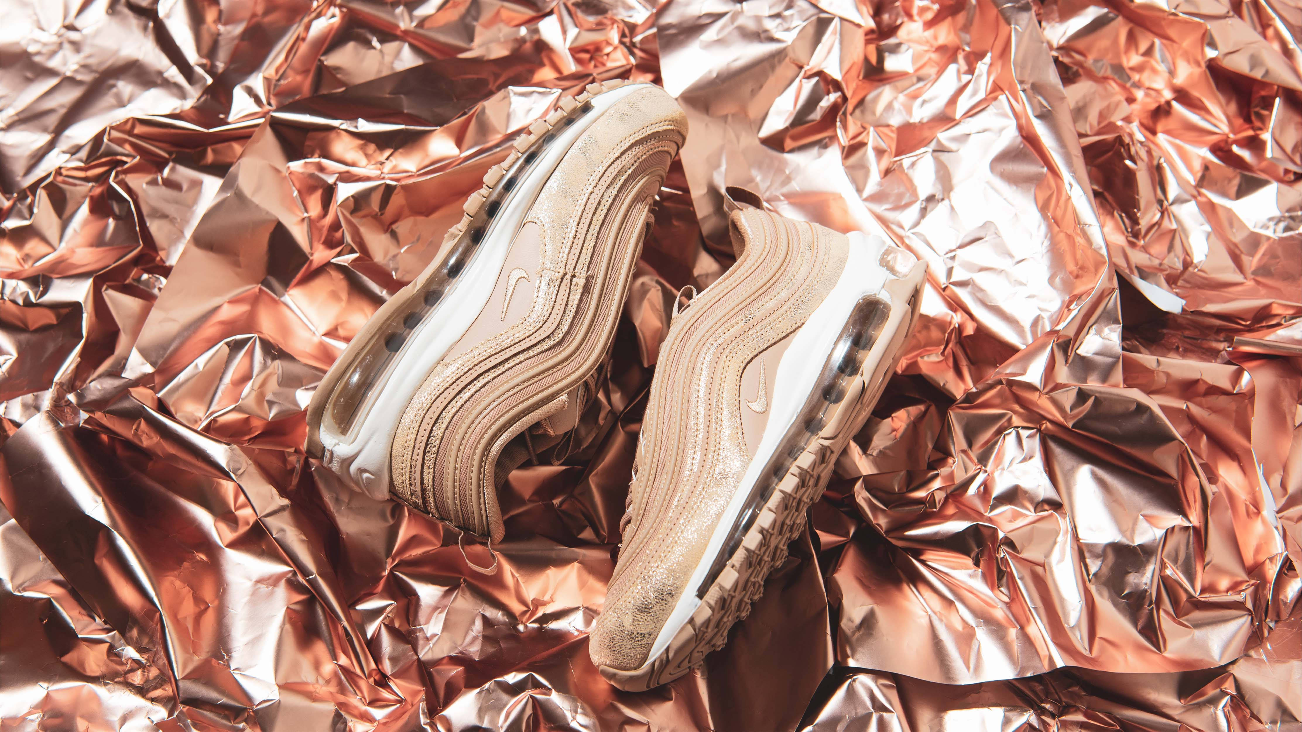 Metallic Gold Details Elevate the Nike Air Max 97 "Distressed Tan"