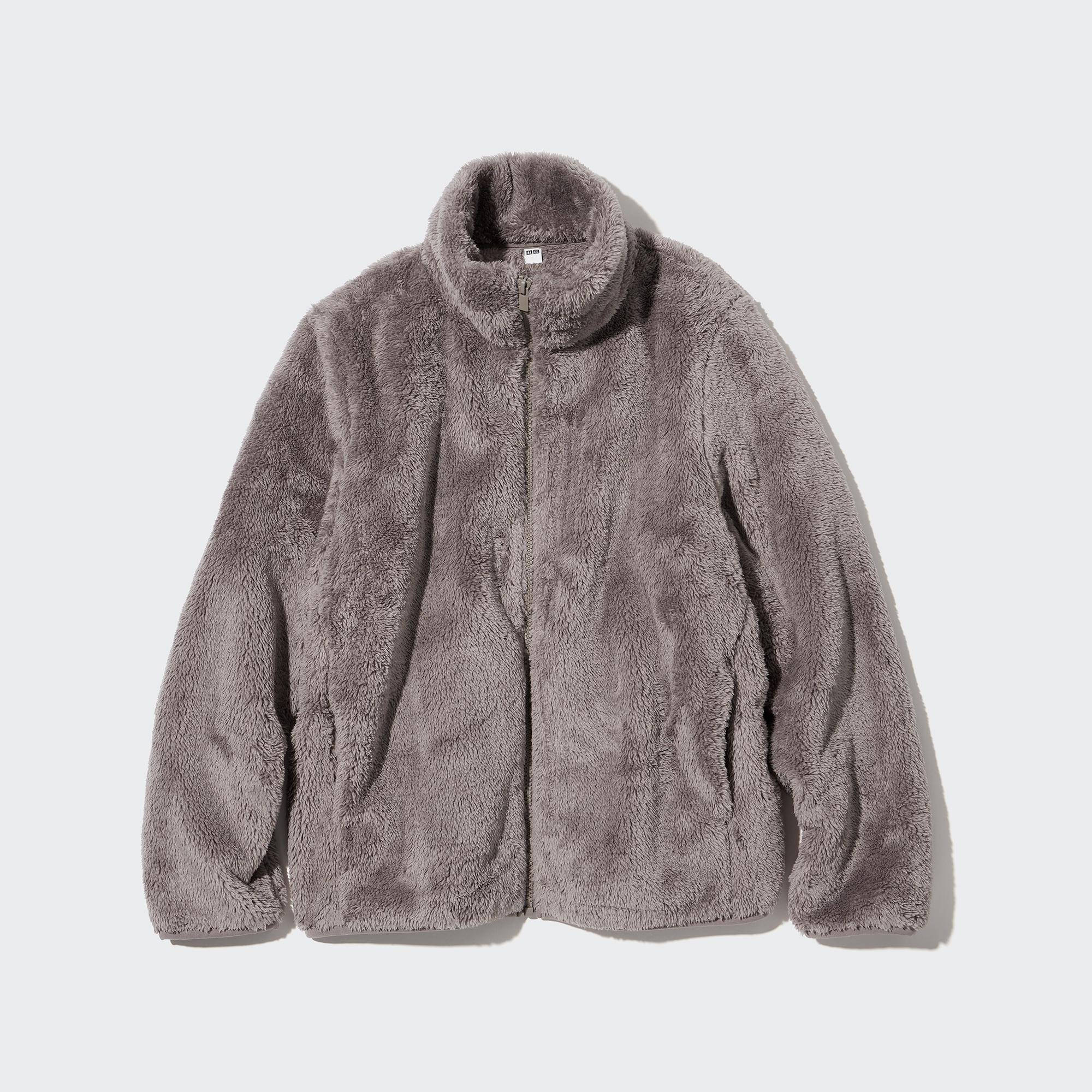 Fluffy zipper clearance jacket