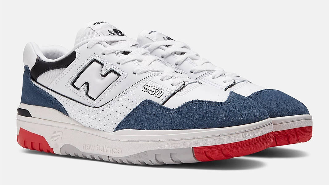 New Balance 550 White Red Blue BB550NCN Side