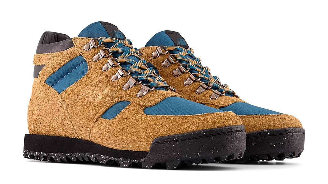 New Balance Rainier Brown Blue Side