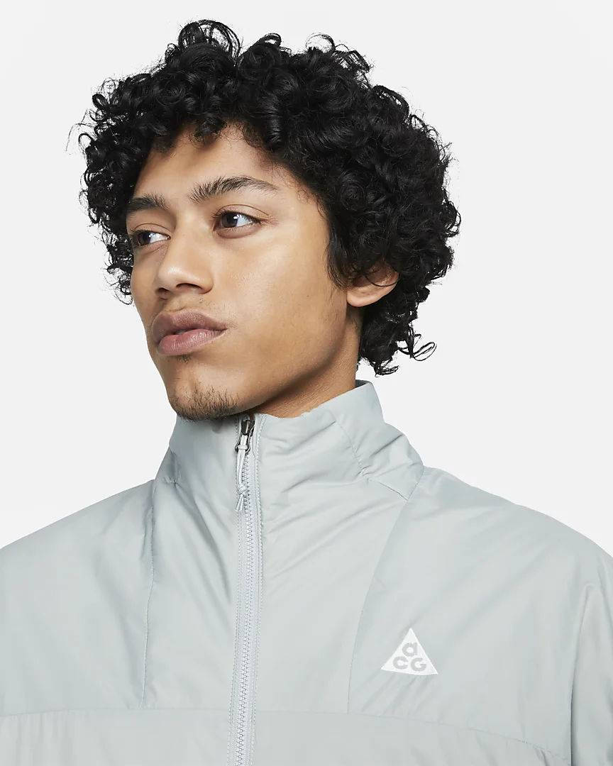 Nike ACG Sierra Light Jacket Mica Green Front Closeup