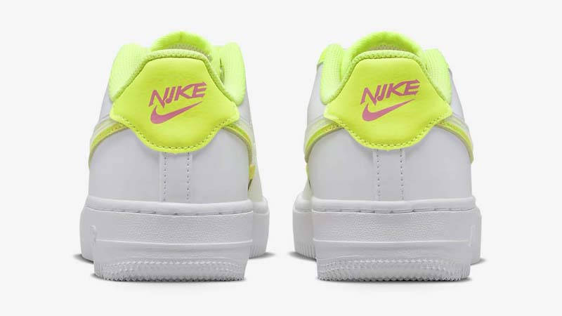 Nike Air Force 1 Low GS White Volt Back