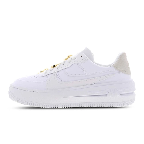Nike lax Air Force 1 PLT.AF.ORM White Metallic Gold