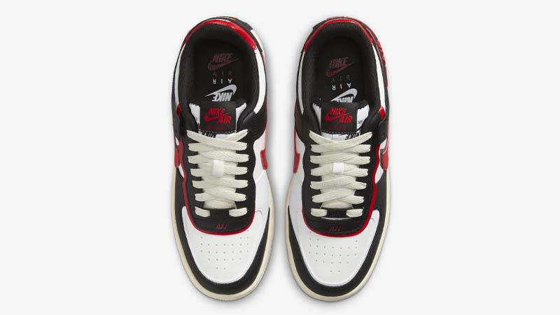 Nike Air Force 1 Shadow White Black Red Middle