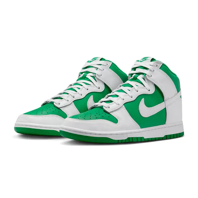 dunk high green white