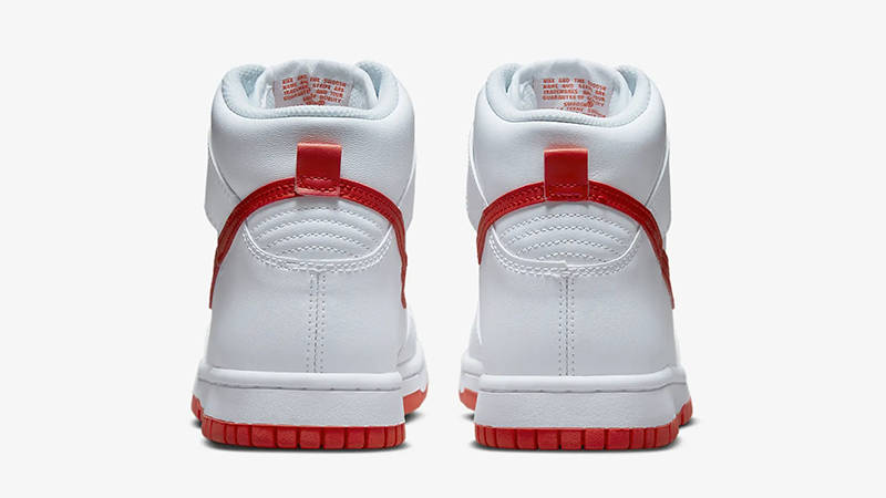 Nike Dunk High GS White Orange DB2179-111 Back