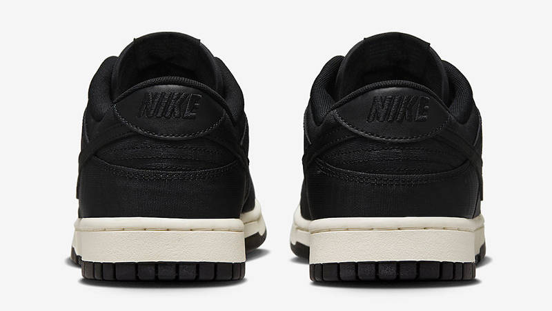 Nike Dunk Low Black Canvas DV7211-001 Back