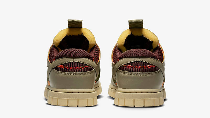 Nike Dunk Low Remastered Olive Orange DV0821-200 Back