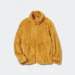 uniqlo Fluffy Fleece Zipped Jacket Orange Feature