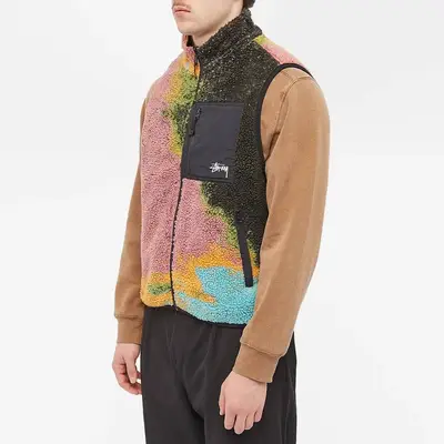 Stussy Jacquard Dye Sherpa Vest | Where To Buy | 118503-berr