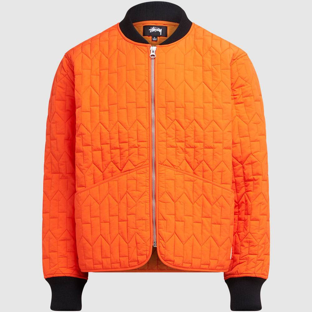Stussy S Quilted Liner Jacket Orange The Sole Supplier