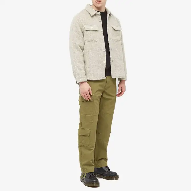 Stussy Speckled Wool Cpo Shirt | Where To Buy | 1110260-bone | The Sole ...