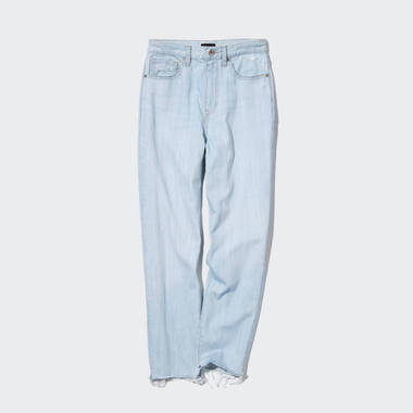 UNIQLO Peg Top High Rise Distressed Jeans