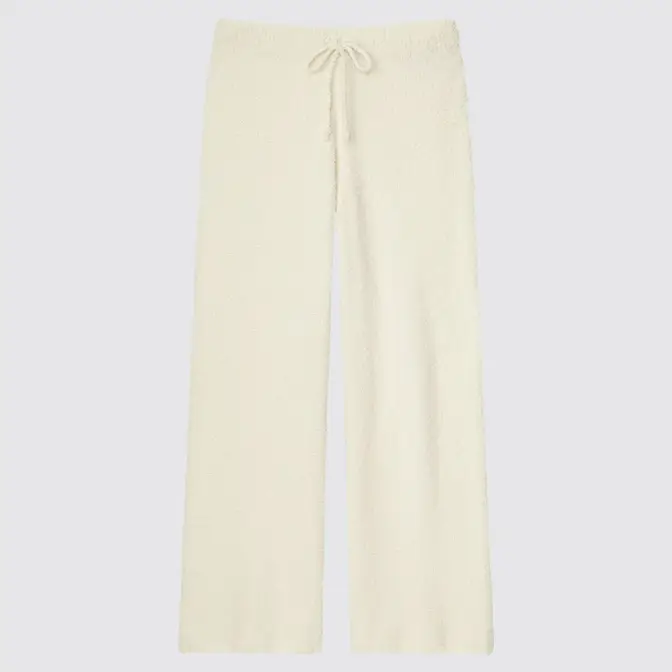 Ribbed Knitted Pants Offwhite