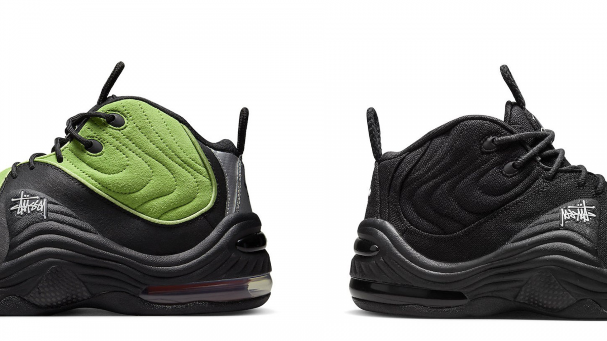 Stussy × Nike Air Penny 2 \"Black/Green\" Nike Air Penny 2 Stussy Vivid Green Black Men's - DX6933-300