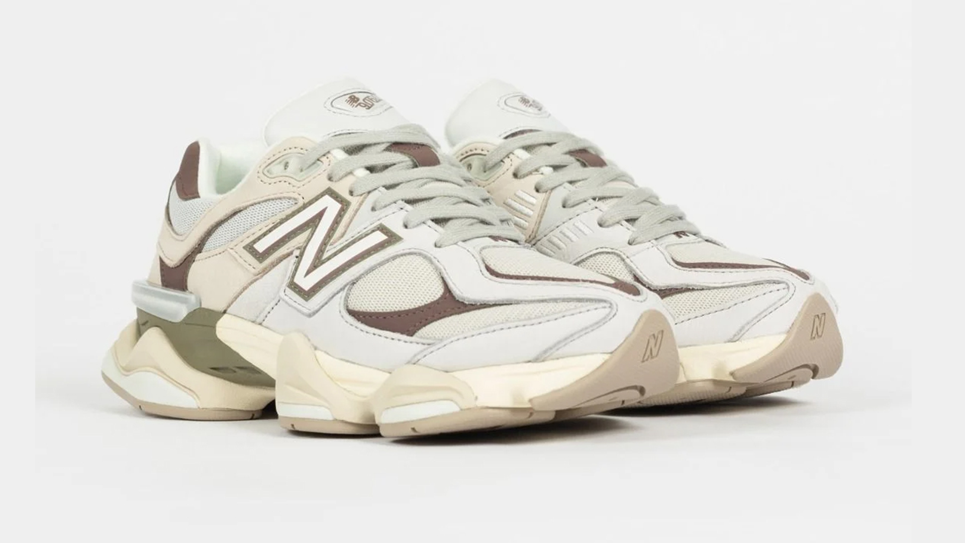 New Balance 9060 Grey Maroon Olive