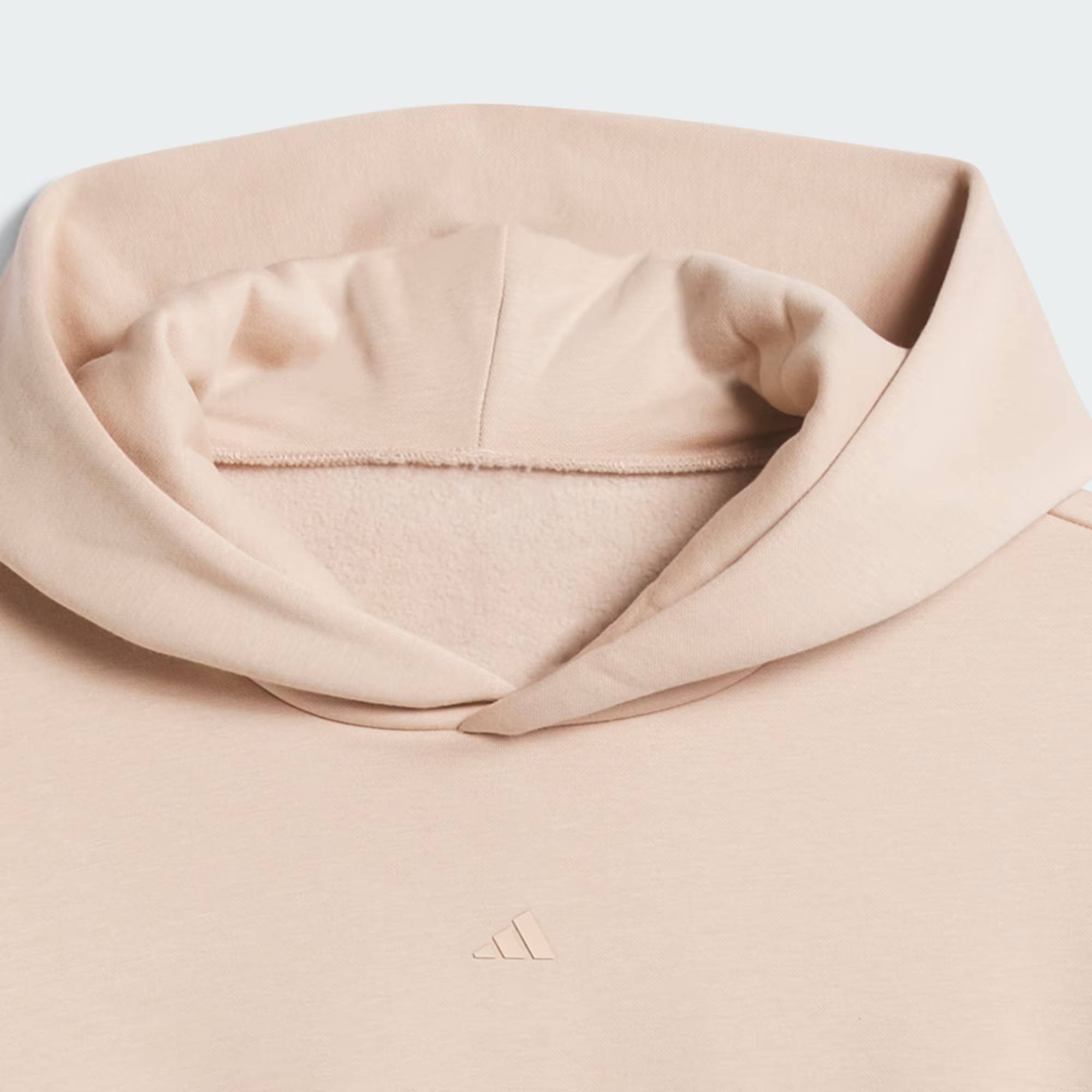 adidas Basketball Hoodie Ash Pearl Closeup